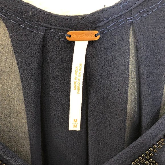 Free People Sheer Beaded Run With It Cropped Top - Picture 4 of 9